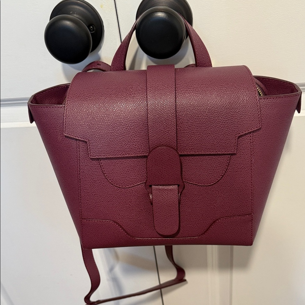 Like new Senreve Mini Maestra Bag in Plum pebbled leather - Picture 4 of 14